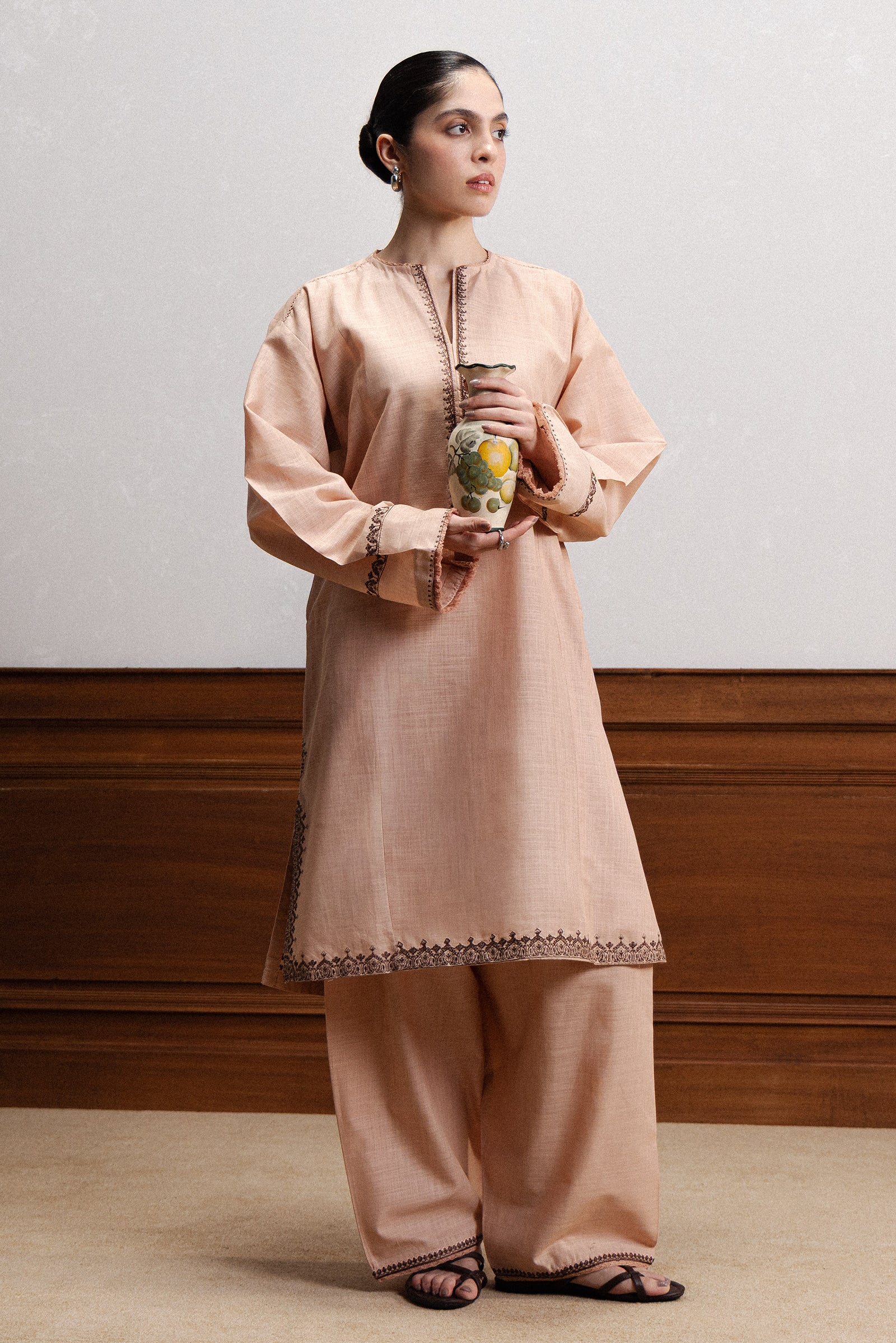 Khaddar dress in USA by Zara Shahjahan