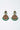 GOLD PLATED PEACOCK GREEN EARRINGS